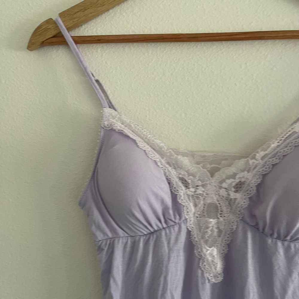 Victoria's Secret Purple Lace‎ Modal Nightgown Slip Dress Size Small - Picture 13 of 14